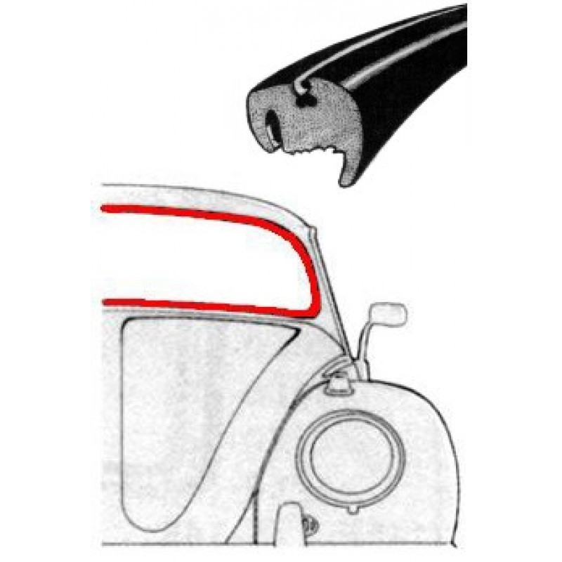JOINT DE PARE-BRISE CAL LOOK Type 1 08/64- sauf 1303