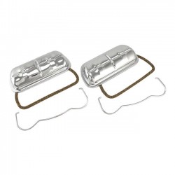 SET DE 2 CACHES CULBUTEUR CHROME ORIGINE (sans agrafe ni joint)