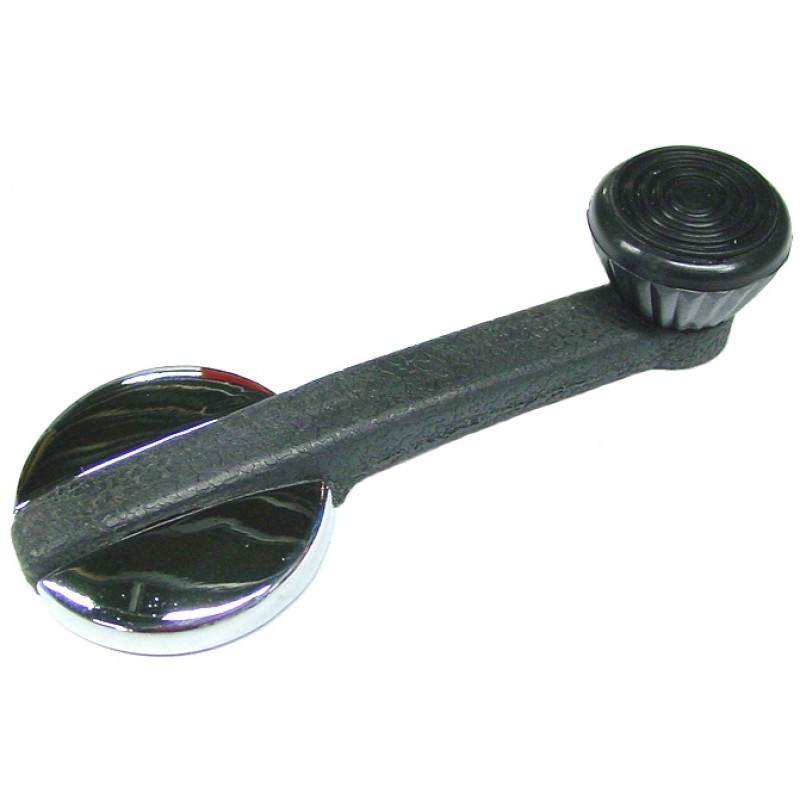 MANIVELLE DE LEVE-VITRE TYPE ORIGINE GAUCHE ET DROITE NOIRE/CHROMEE