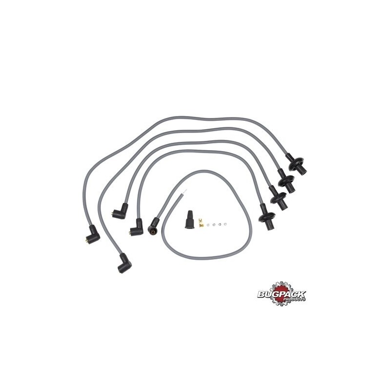 FAISCEAU D'ALLUMAGE GRIS SILICONE 8mm BUGPACK MEGAVOLT 90°