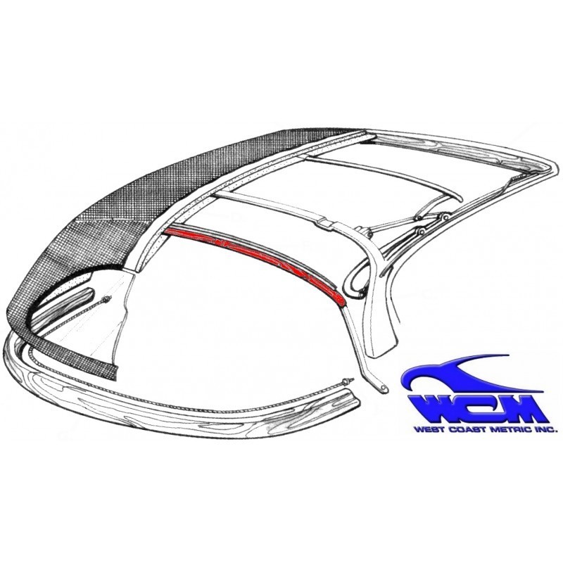 BOIS DE CAPOTE AU DESSUS DE LA LUNETTE ARRIERE POUR KARMANN GHIA 69-74