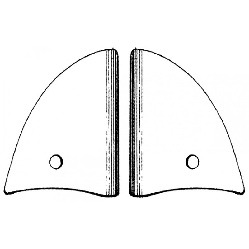 SET DE 2 CACHES ARMATURE NOIRS POUR COCCINELLE CABRIOLET 54-64