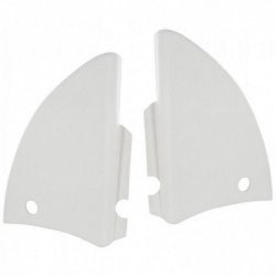 SET DE 2 CACHES ARMATURE BLANCS POUR COCCINELLE CABRIOLET 65-67