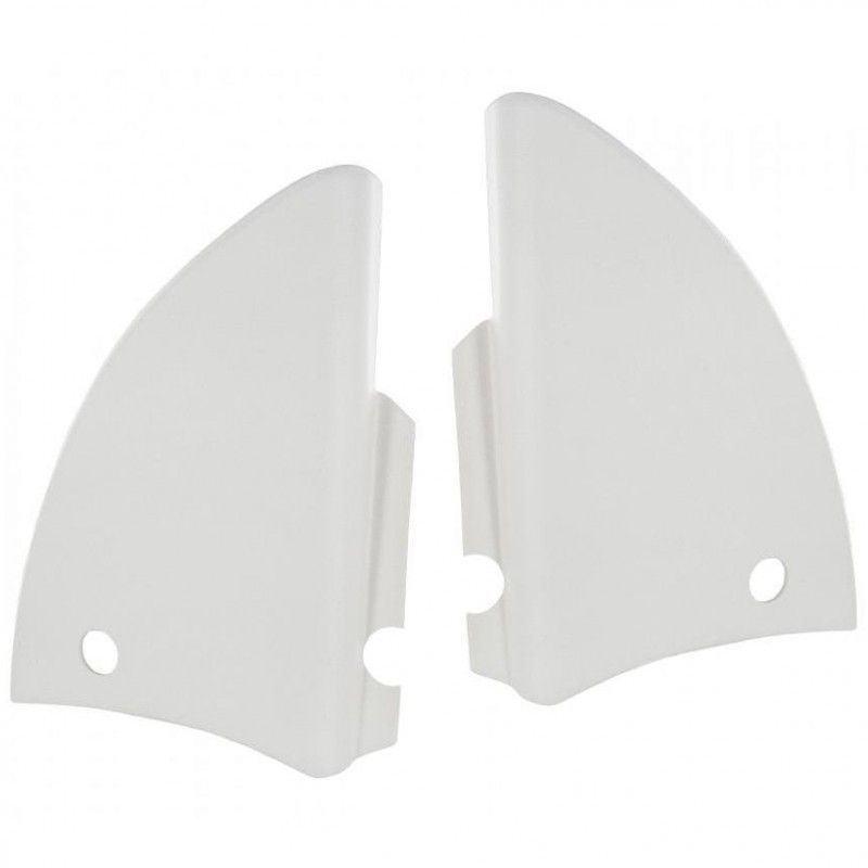 SET DE 2 CACHES ARMATURE BLANCS POUR COCCINELLE CABRIOLET 65-67