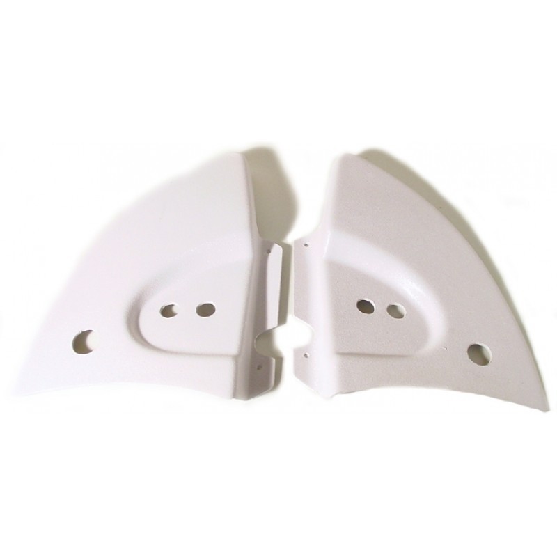 SET DE 2 CACHES ARMATURE BLANCS POUR COCCINELLE CABRIOLET 67-
