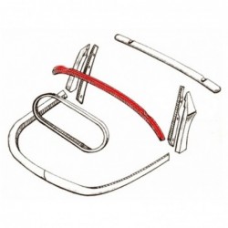 TRAVERSE DE CAPOTE AU DESSUS DE LA LUNETTE ARRIERE EN MATERIAU SYNTHETIQUE 64-71