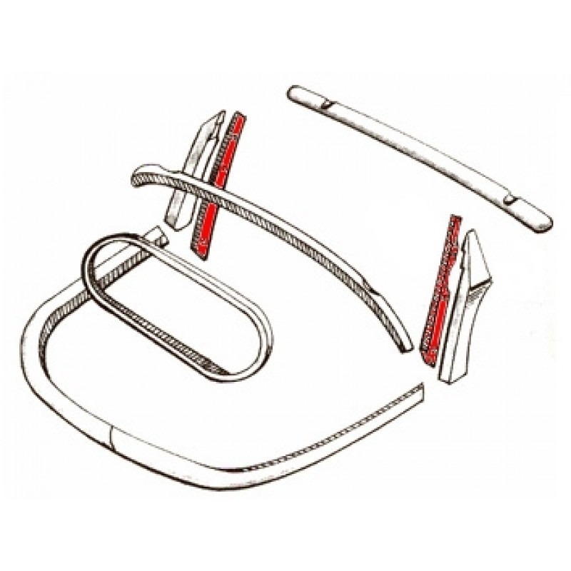 MONTANTS VERTICAUX INTERIEUR GAUCHE ET DROIT EN MATERIAU SYNTHETIQUE 59-70