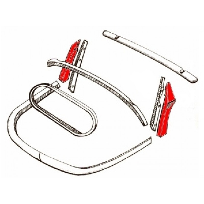 MONTANTS VERTICAUX EXTERIEUR GAUCHE ET DROIT EN MATERIAU SYNTHETIQUE 64-72