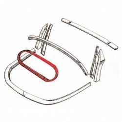 CADRE DE VITRE ARRIERE EN MATERIAU SYNTHETIQUE 62-74