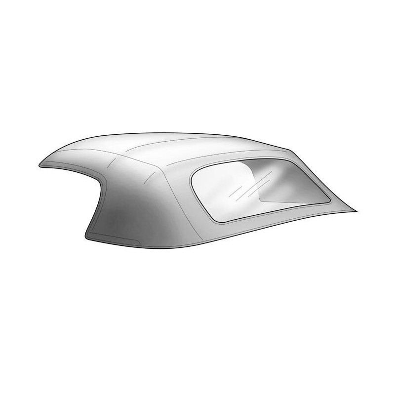 CAPOTE EN VINYLE BLEU POUR KARMANN GHIA TYPE14 69-74 (VITRE EN VERRE)