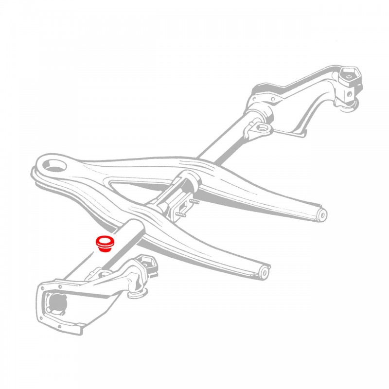 SILENTBLOC SUPERIEUR DE FIXATION DE TRAIN ARRIERE SUR CARROSSERIE TYPE3/TYPE34 61-74