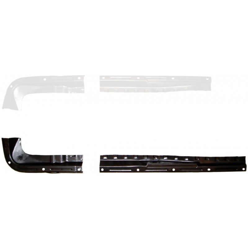 SET DE 2 TOLE DE BORD DE PLANCHER CENTRAL ET ARRIERE DROIT POUR TYPE3/TYPE34 61-74