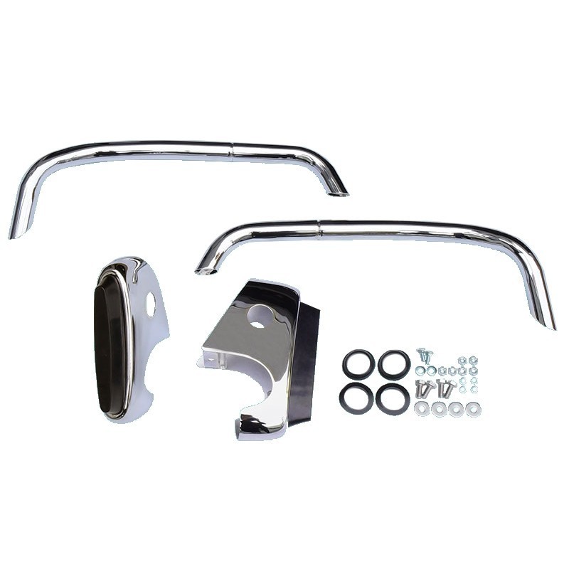 SET DE 2 BUTOIRS ET RENFORTS LATERAUX FLAT4 POUR PARE-CHOC AVANT DE TYPE3 61-68