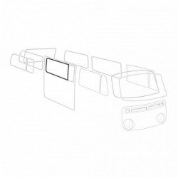 JOINT DE VITRE LATERAL CENTRALE OU ARRIERE AVEC DEFLECTEUR Type 2 08/67- (AVEC MOULURE)