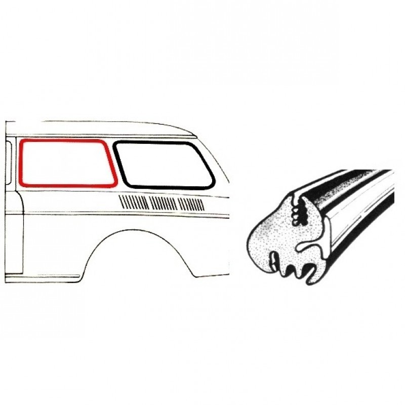 JOINT DE VITRE LATERALE CENTRALE FIXE DELUXE TYPE3 SQUAREBACK