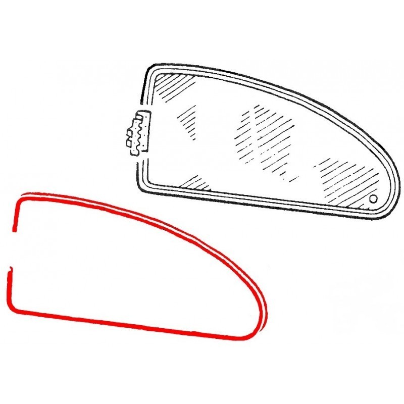 SET DE 2 JOINTS NOIRS DE POP-OUT SUR CARROSSERIE POUR TYPE1 COCCINELLE
