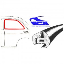 SET DE 2 JOINTS DE VITRES LATERALS FIXE CAL-LOOK TYPE3 NOTCHBACK