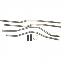 SET DE CONDUITS INOX ALLER/RETOUR ENTRE MOTEUR ET RADIATEUR Type 25 (WBX 01/85-07/87 ET TD 01/85-)