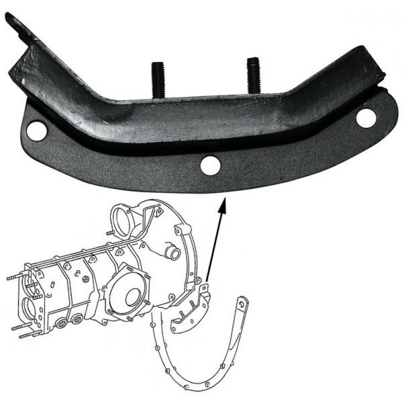 SILENTBLOC GAUCHE DE CLOCHE DE BOITE POUR PORSCHE 356