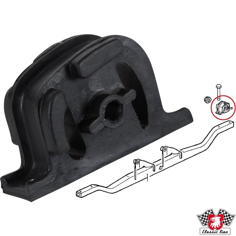 SILENT-BLOC DE SUPPORT MOTEUR Type 2 08/71-07/79