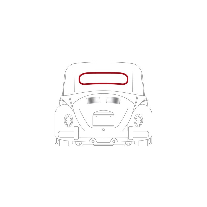 JOINT DE LUNETTE ARRIERE POUR JONC CHROME CABRIOLET 57-63