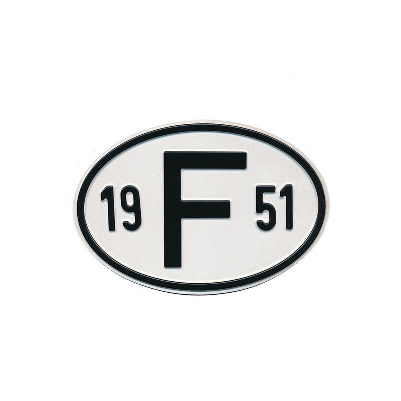 PLAQUE NATIONALITE FRANCE (1951)