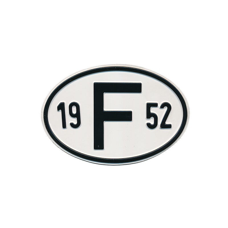 PLAQUE NATIONALITE FRANCE (1952)