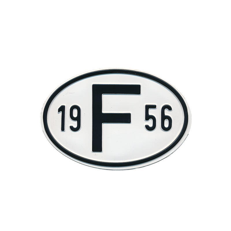 PLAQUE NATIONALITE FRANCE (1956)