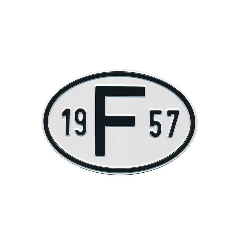 PLAQUE NATIONALITE FRANCE (1957)
