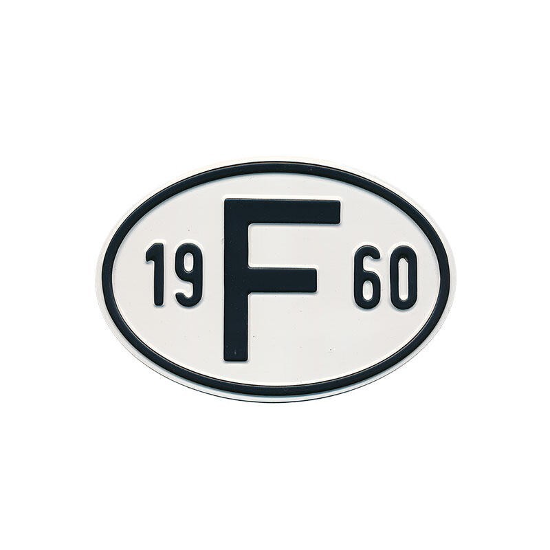 PLAQUE NATIONALITE FRANCE (1960)