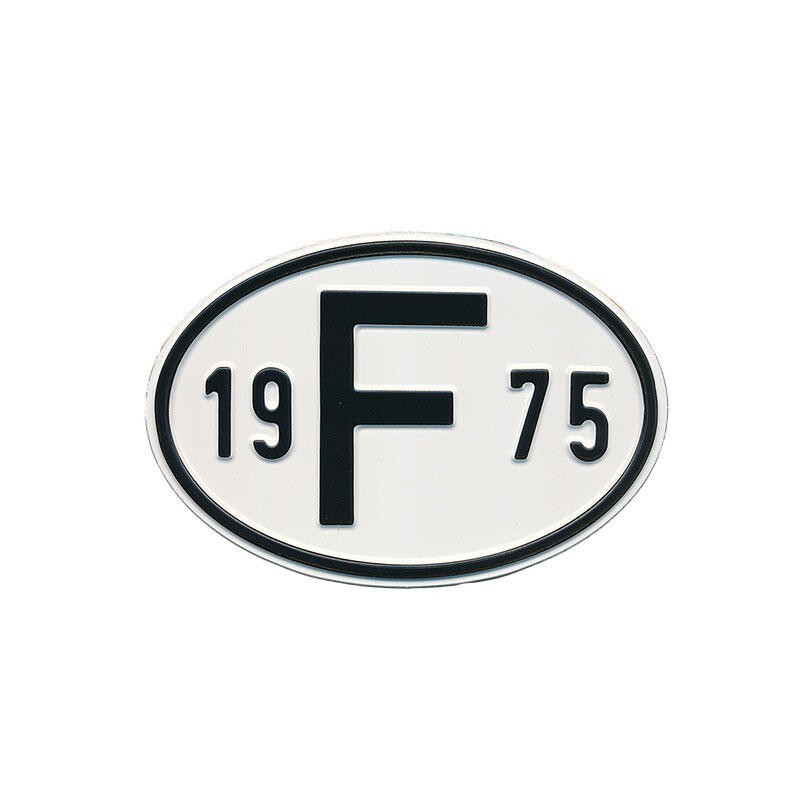 PLAQUE NATIONALITE FRANCE (1975)