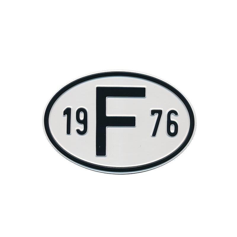 PLAQUE NATIONALITE FRANCE (1976)