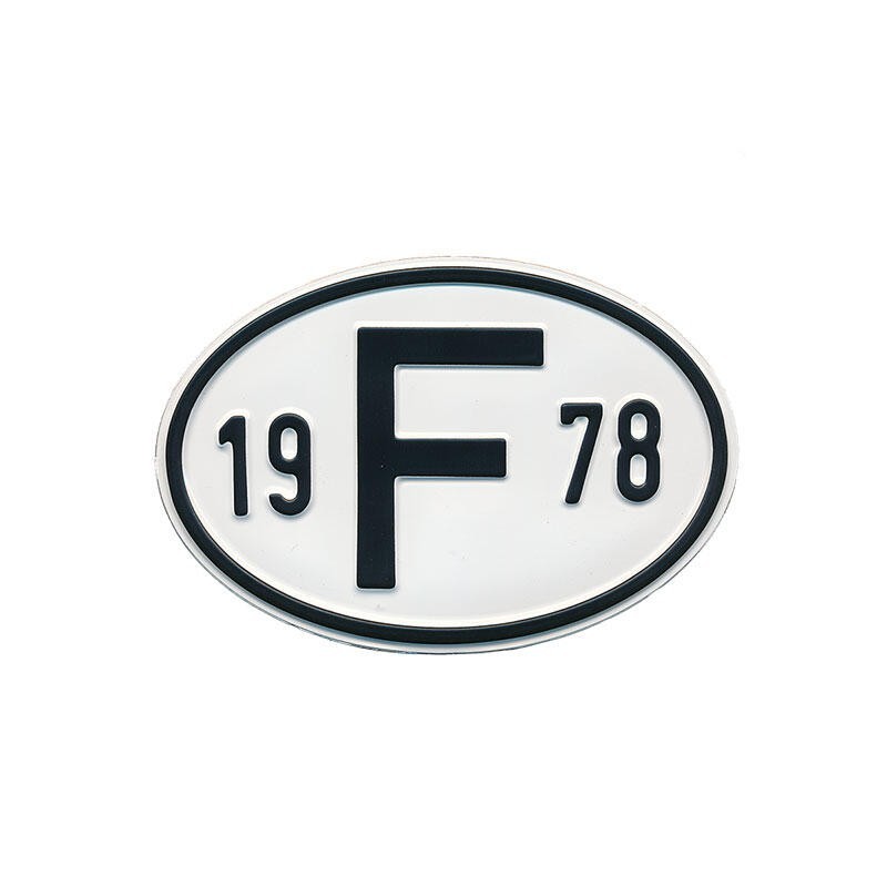 PLAQUE NATIONALITE FRANCE (1978)