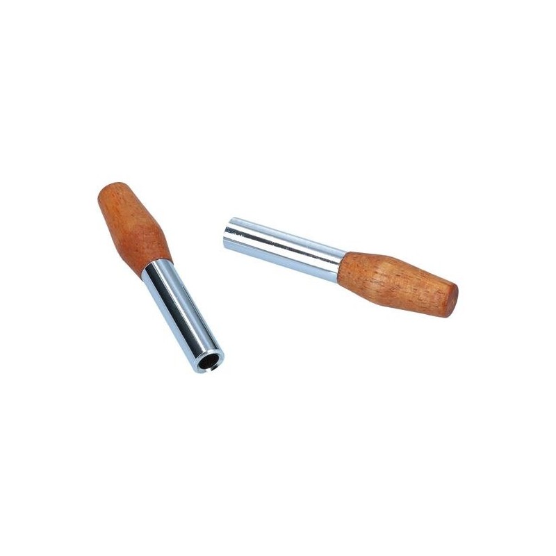 LOQUETS DE FERMETURE DE PORTE CHROME/BOIS (2)