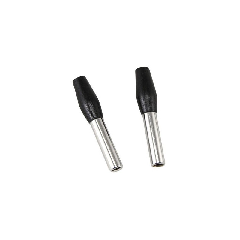 LOQUETS DE FERMETURE DE PORTE CHROME/NOIR (2)