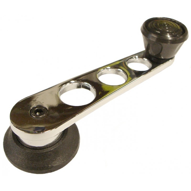 MANIVELLES DE LEVE-VITRE CHROMEE/NOIRE Type 1 08/67- (2)