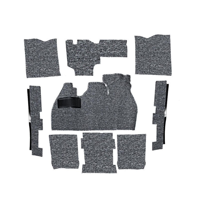 KIT MOQUETTE 9 PIECES GRISE CHINEE BOUCLEE 08/72-12/86 (sauf 1302-1303)