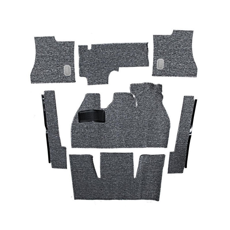 KIT MOQUETTE 7 PIECES GRIS CHINE BOUCLEE Type 1 08/57-07/68