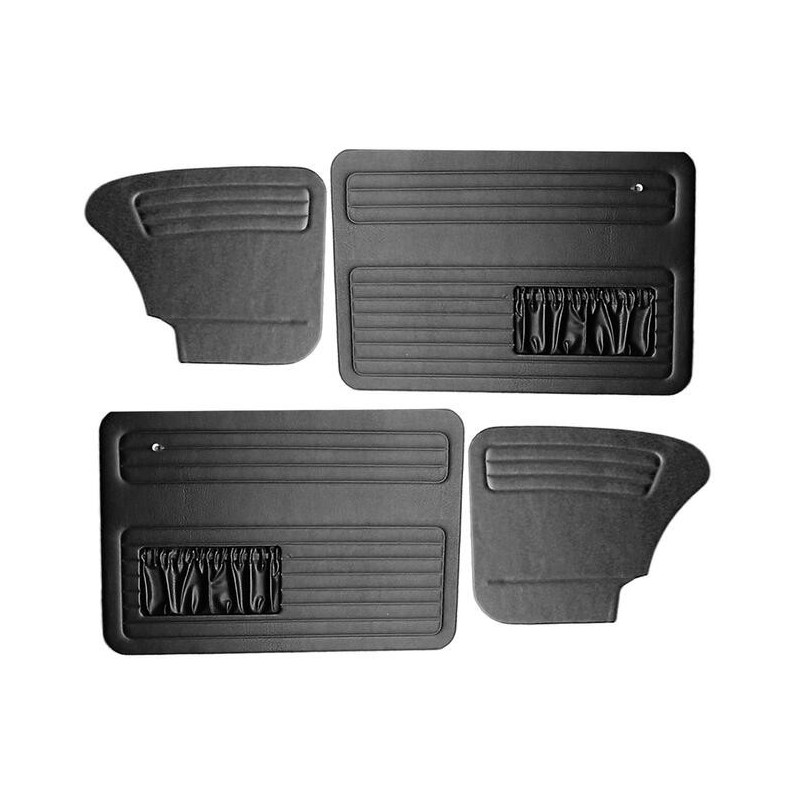 SET DE 4 PANNEAUX DE PORTE Type 1 08/66-09/79 (NOIR)