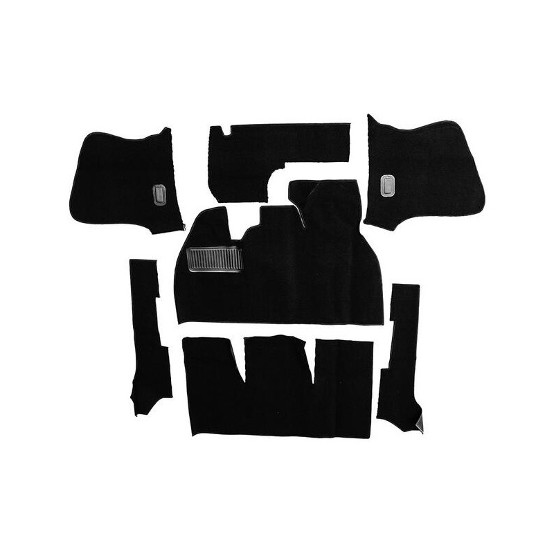 KIT DE MOQUETTE NOIRE BOUCLEE Type 1 CABRIOLET 07/55-07/68