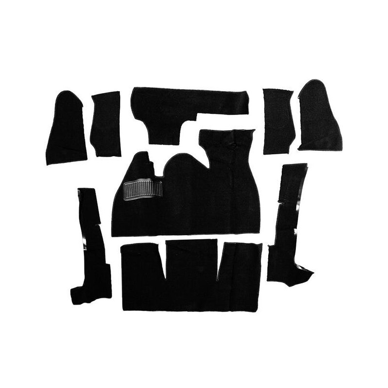 KIT DE MOQUETTE NOIRE BOUCLEE Type 1 CABRIOLET 1302