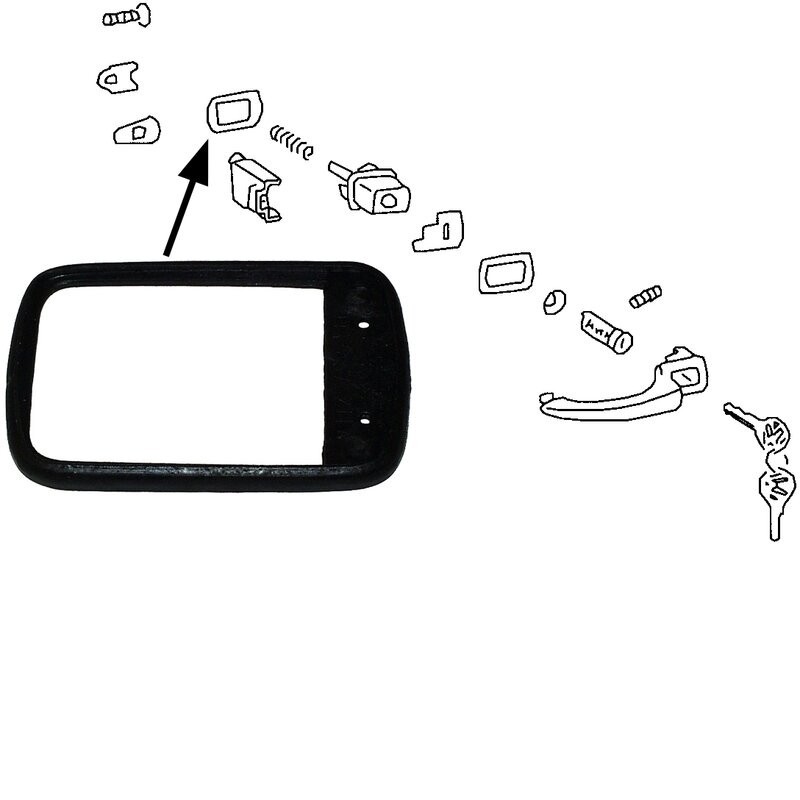 GRAND JOINT DE POIGNEE DE PORTE Type 1 08/59-07/66