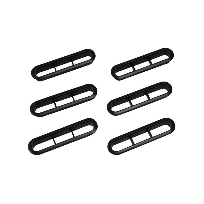 GRILLES D'AERATION POUR LUNETTE ARRIERE Type 1 et 1302 08/71- (Noir)